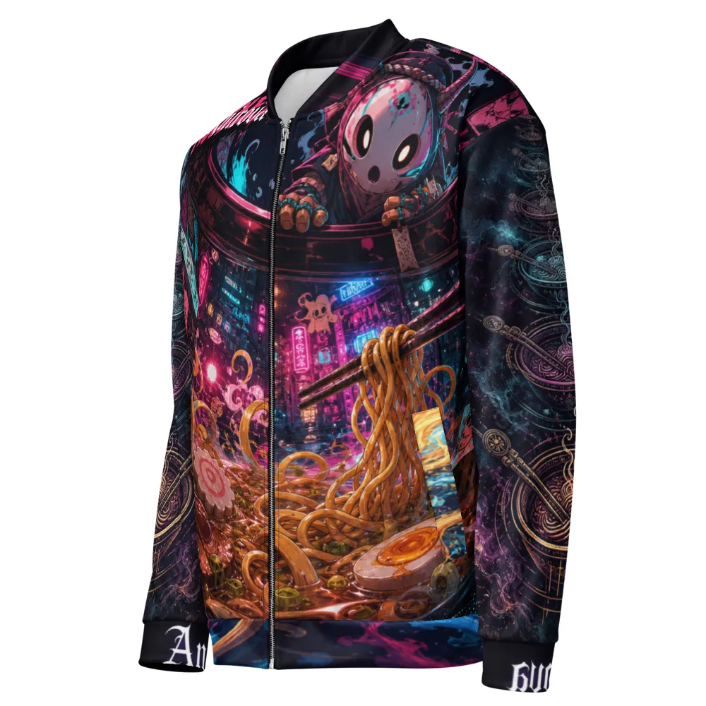 Anirova Sidequest Ramen — All-Over Bomber Jacket — Ansicht 2