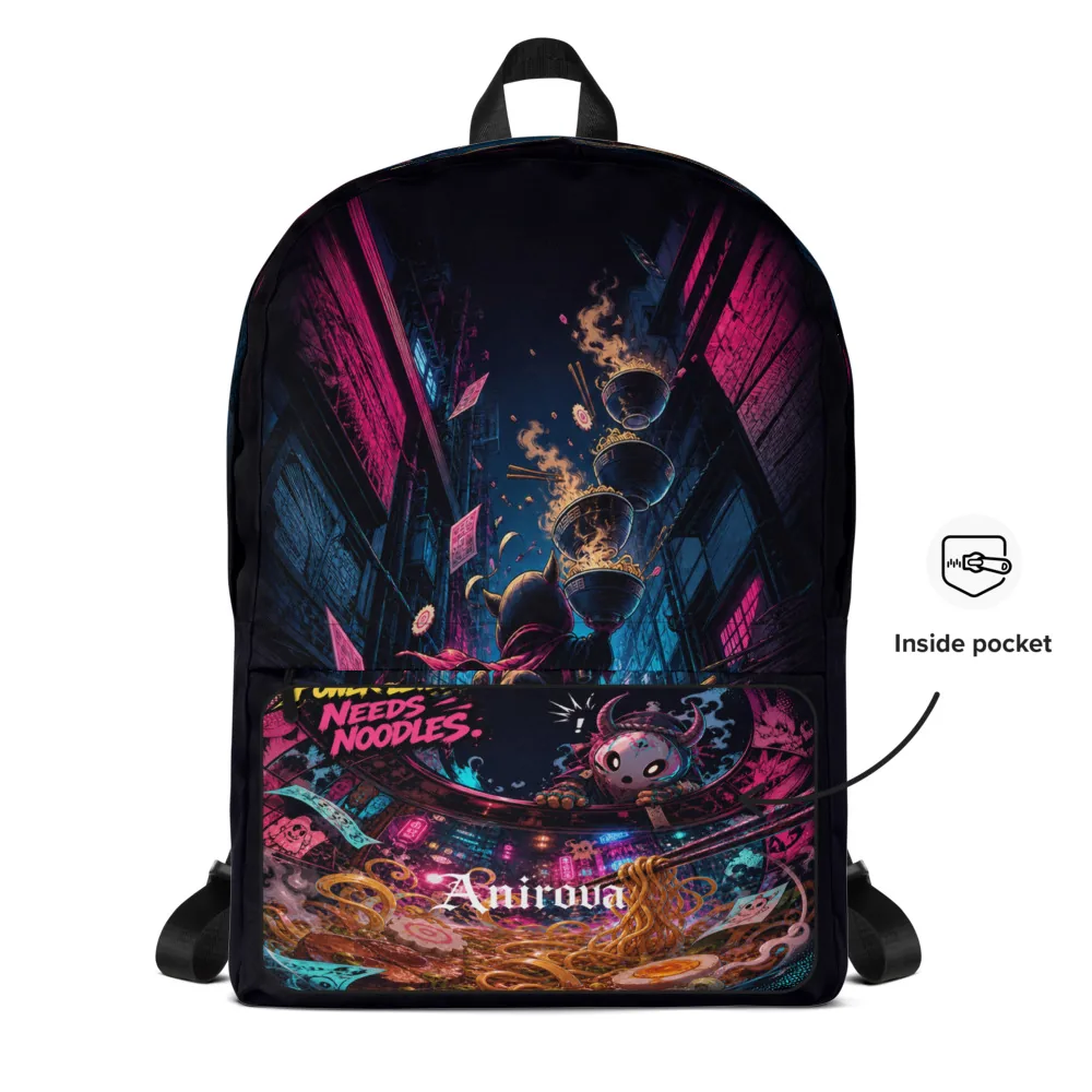 Anirova Sidequest Ramen — All-Over Backpack — Ansicht 4