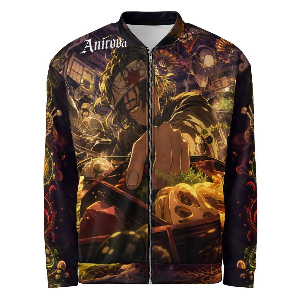 Anirova Midnight Bento Boss — All-Over Bomber Jacket