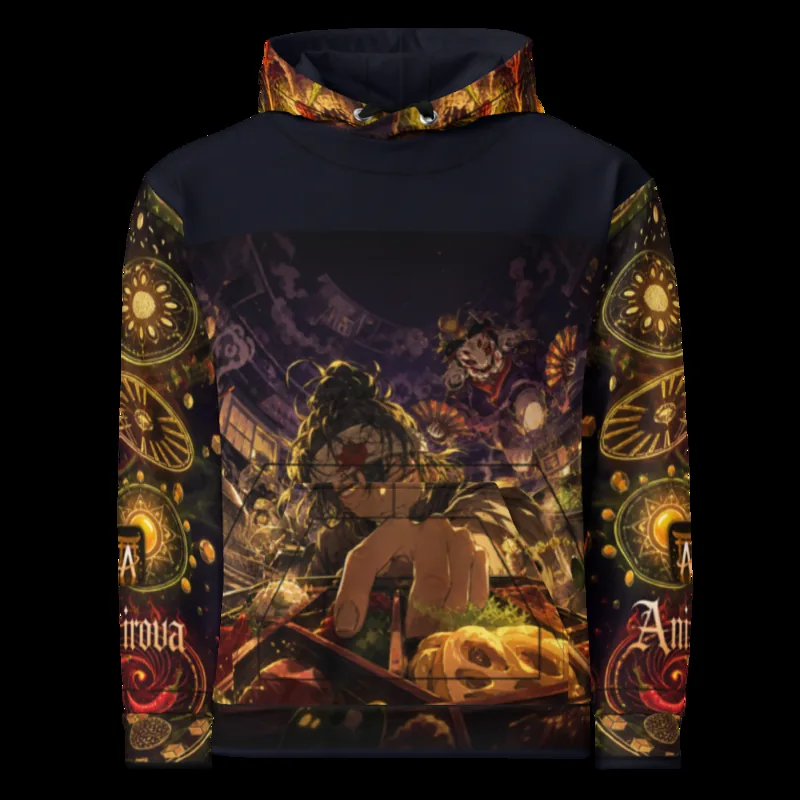 Anirova Midnight Bento Boss — All-Over Print Hoodie