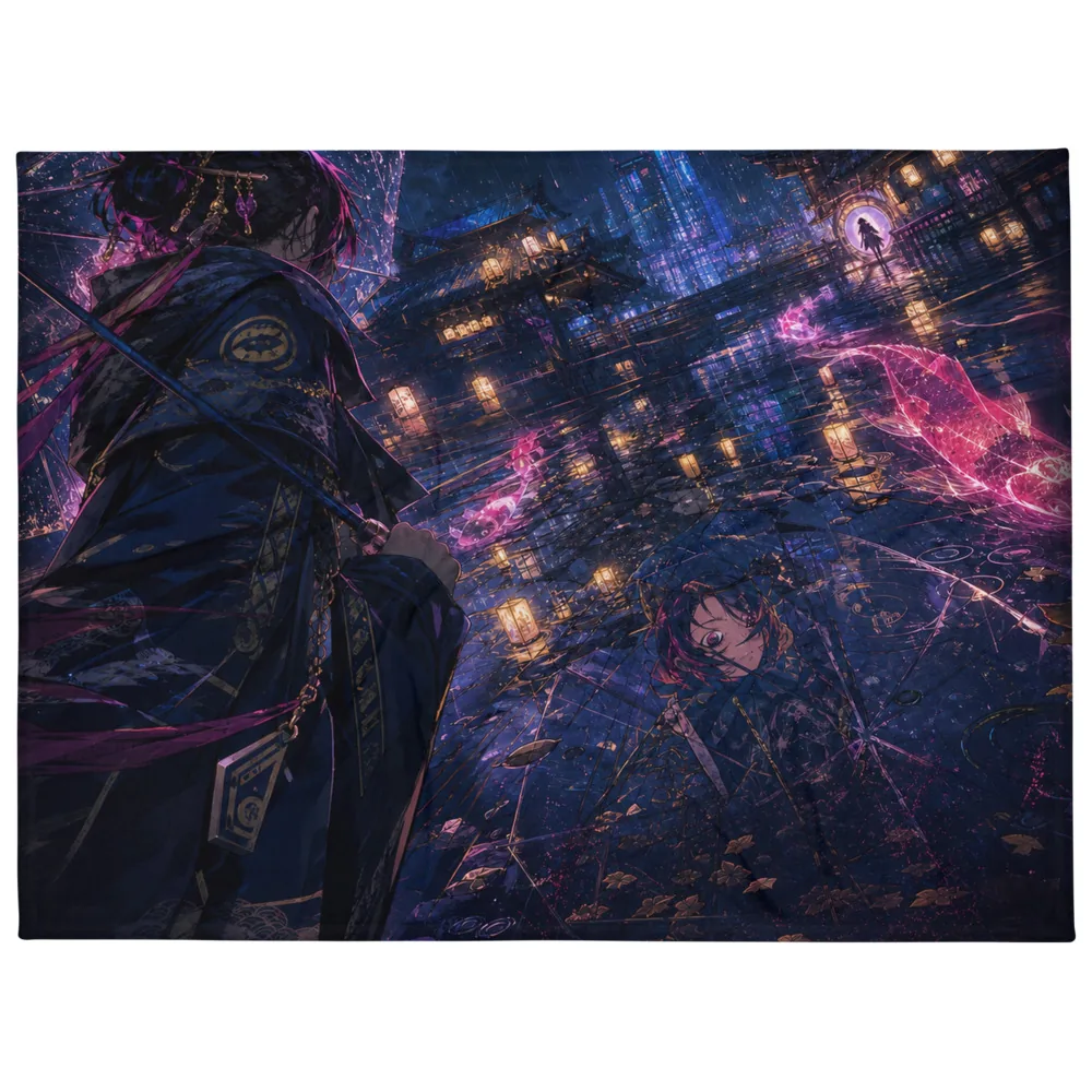 Anirova Koi Parallax — Throw Blanket