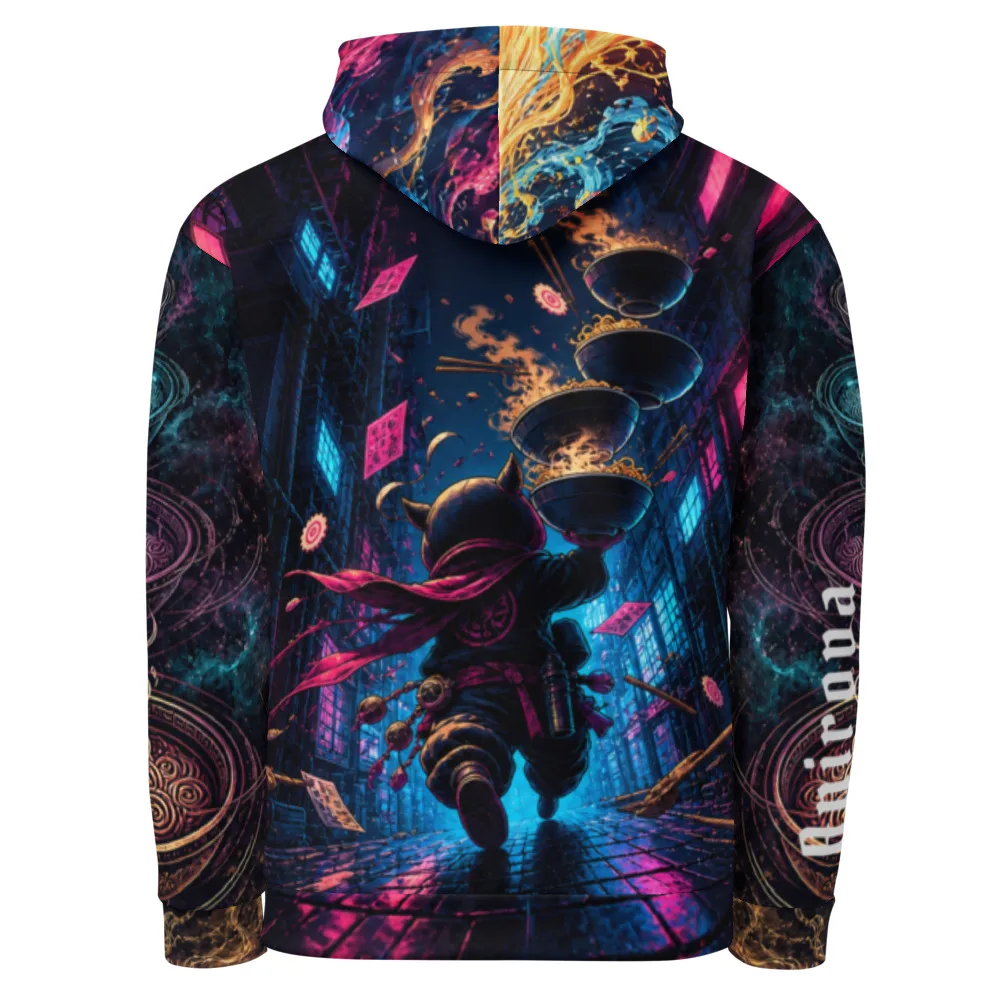 Anirova Sidequest Ramen — All-Over Print Hoodie — Ansicht 2
