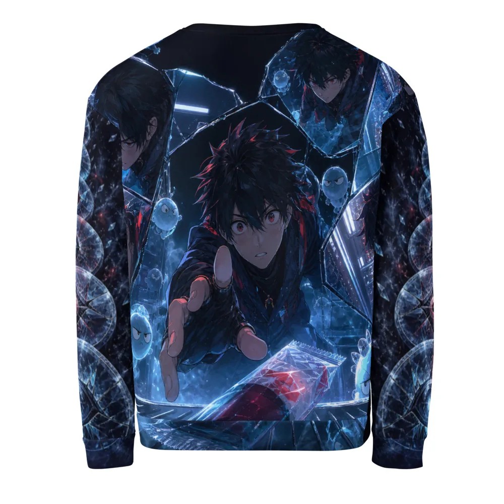 Anirova Mirror Snack Jutsu — Recycled All-Over Sweatshirt — Ansicht 2