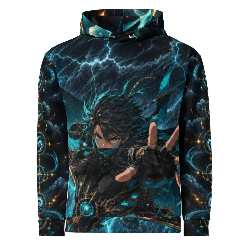 Anirova Stormbound Courier — All-Over Print Hoodie — Ansicht 1