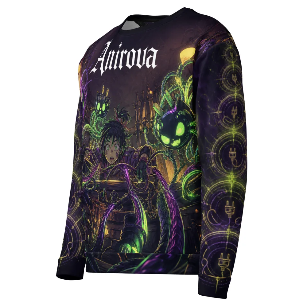 Anirova Summon Tech Support — Recycled All-Over Sweatshirt — Ansicht 3