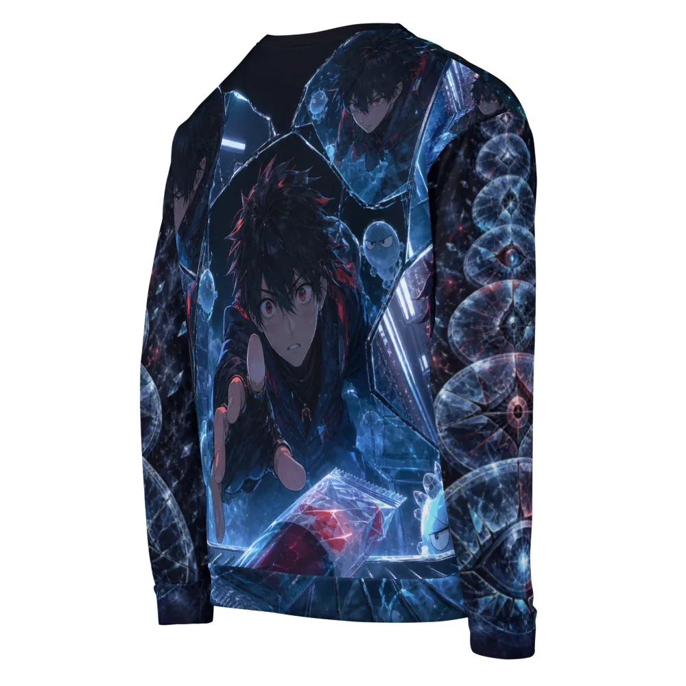 Anirova Mirror Snack Jutsu — Recycled All-Over Sweatshirt — Ansicht 4