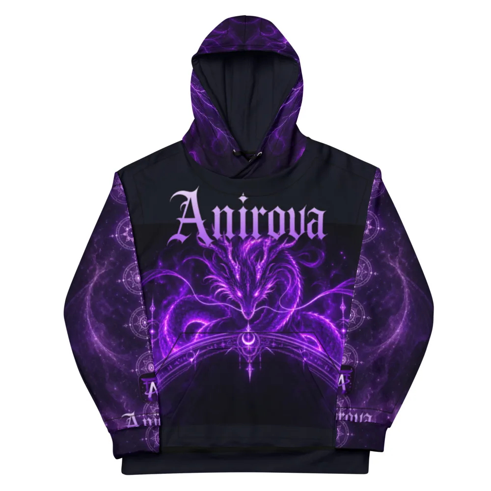 Anirova Astral Drache — All-Over Print Hoodie — Ansicht 1