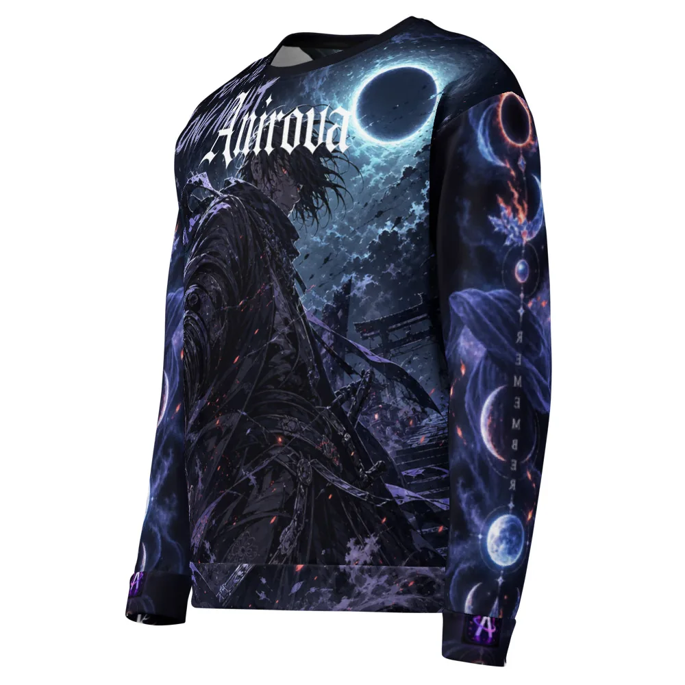 Anirova Moonlit Ronin — Recycled All-Over Sweatshirt — Ansicht 3