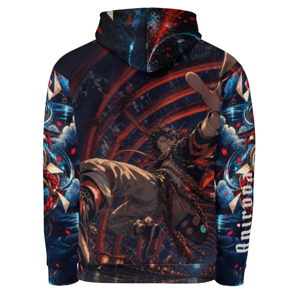 Anirova Torii Velocity — All-Over Print Hoodie — Ansicht 2