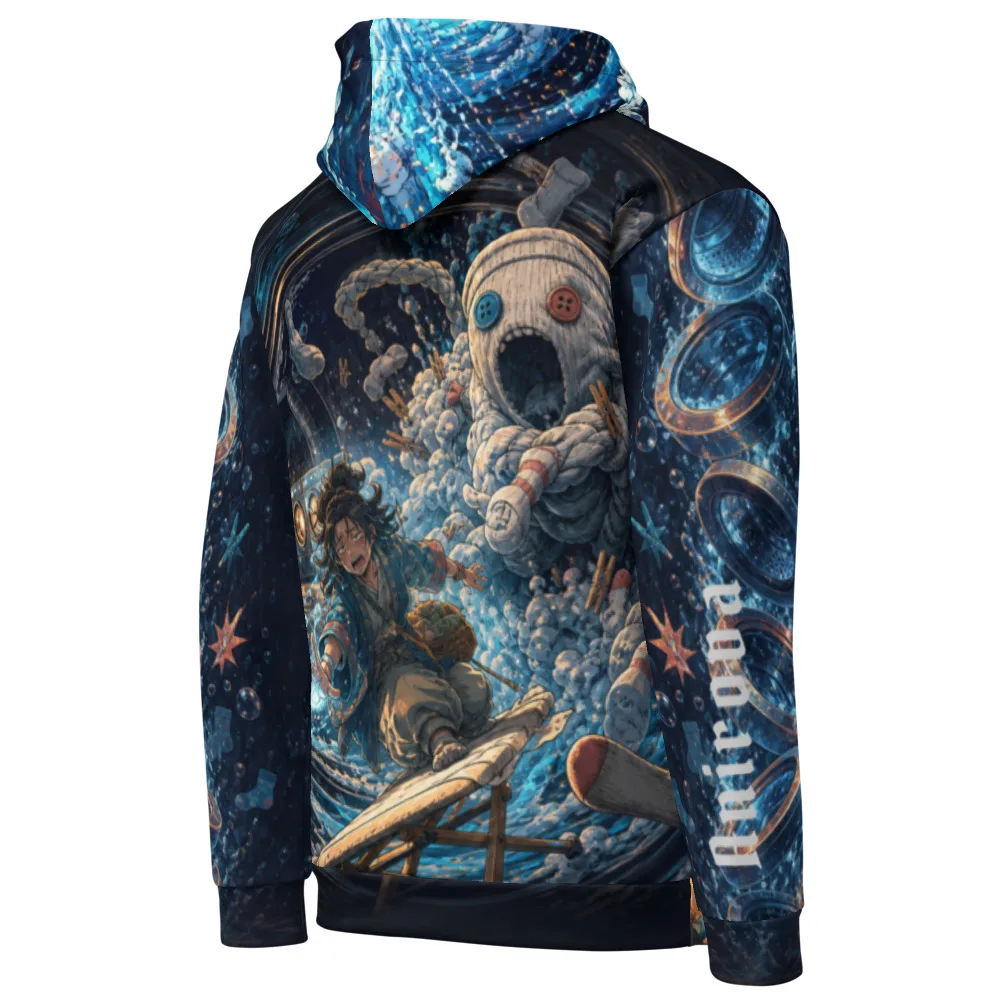 Anirova Laundry Kaiju Cycle — All-Over Print Hoodie — Ansicht 3