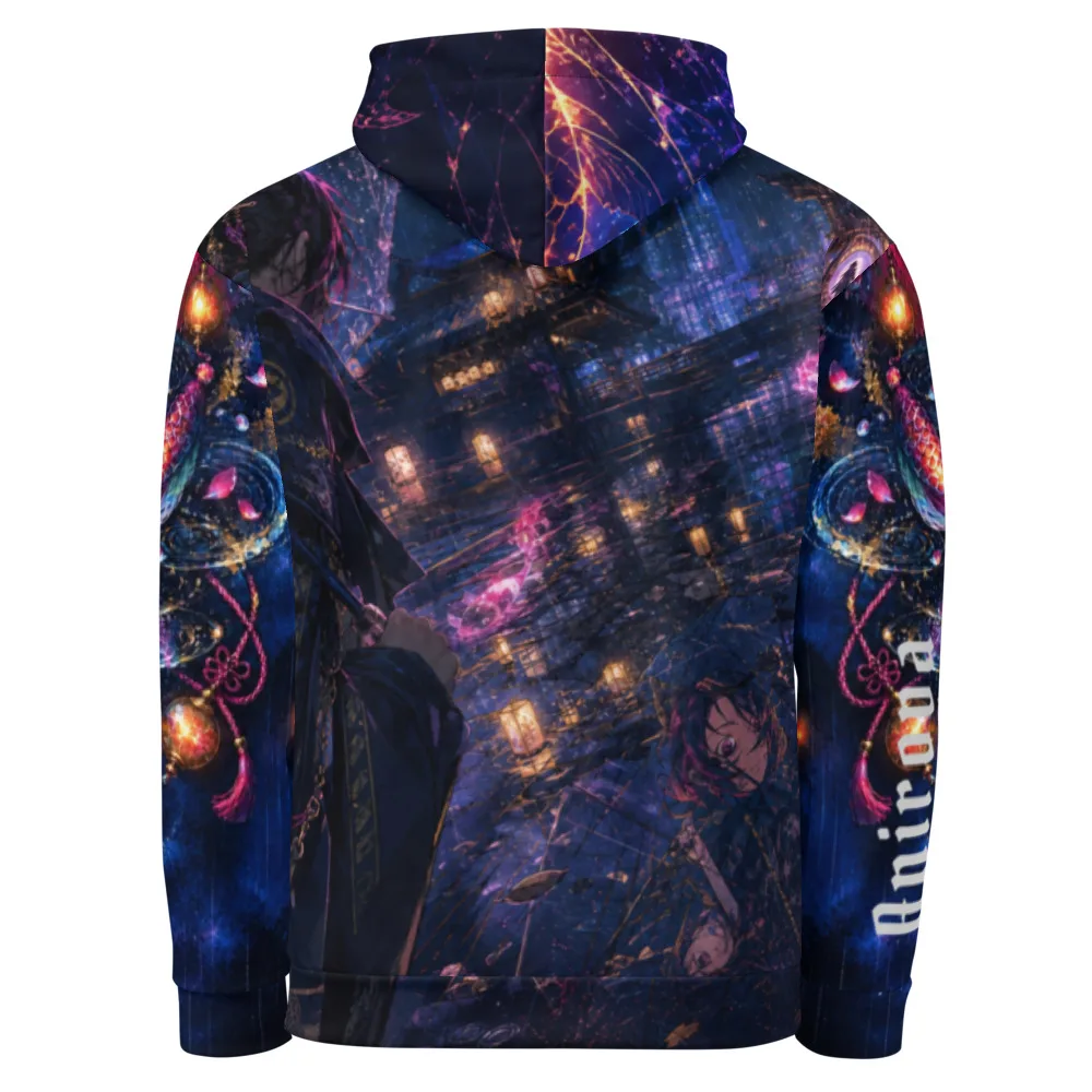 Anirova Koi Parallax — All-Over Print Hoodie — Ansicht 2