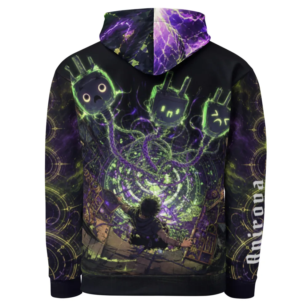 Anirova Summon Tech Support — All-Over Print Hoodie — Ansicht 2