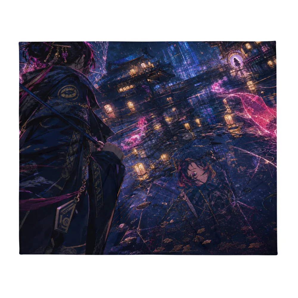 Anirova Koi Parallax — Throw Blanket — Ansicht 3