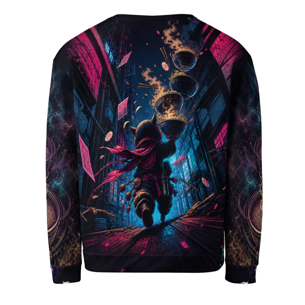 Anirova Sidequest Ramen — Recycled All-Over Sweatshirt — Ansicht 2