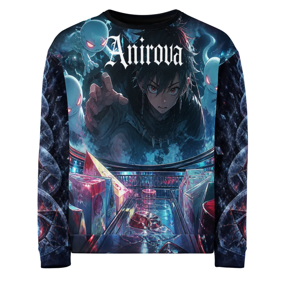 Anirova Mirror Snack Jutsu — Recycled All-Over Sweatshirt