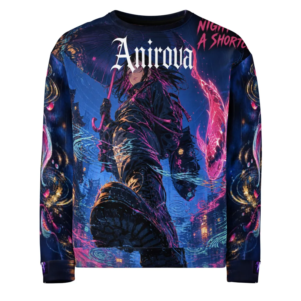 Anirova Koi Parallax — Recycled All-Over Sweatshirt