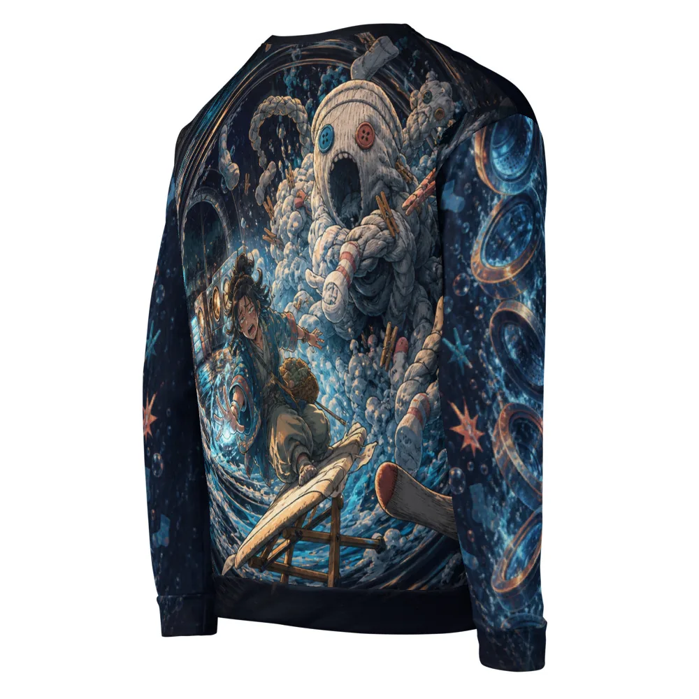 Anirova Laundry Kaiju Cycle — Recycled All-Over Sweatshirt — Ansicht 4