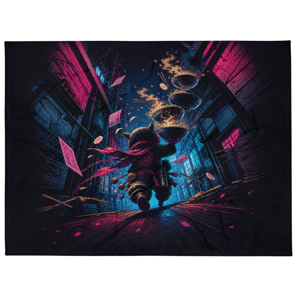 Anirova Sidequest Ramen — Throw Blanket