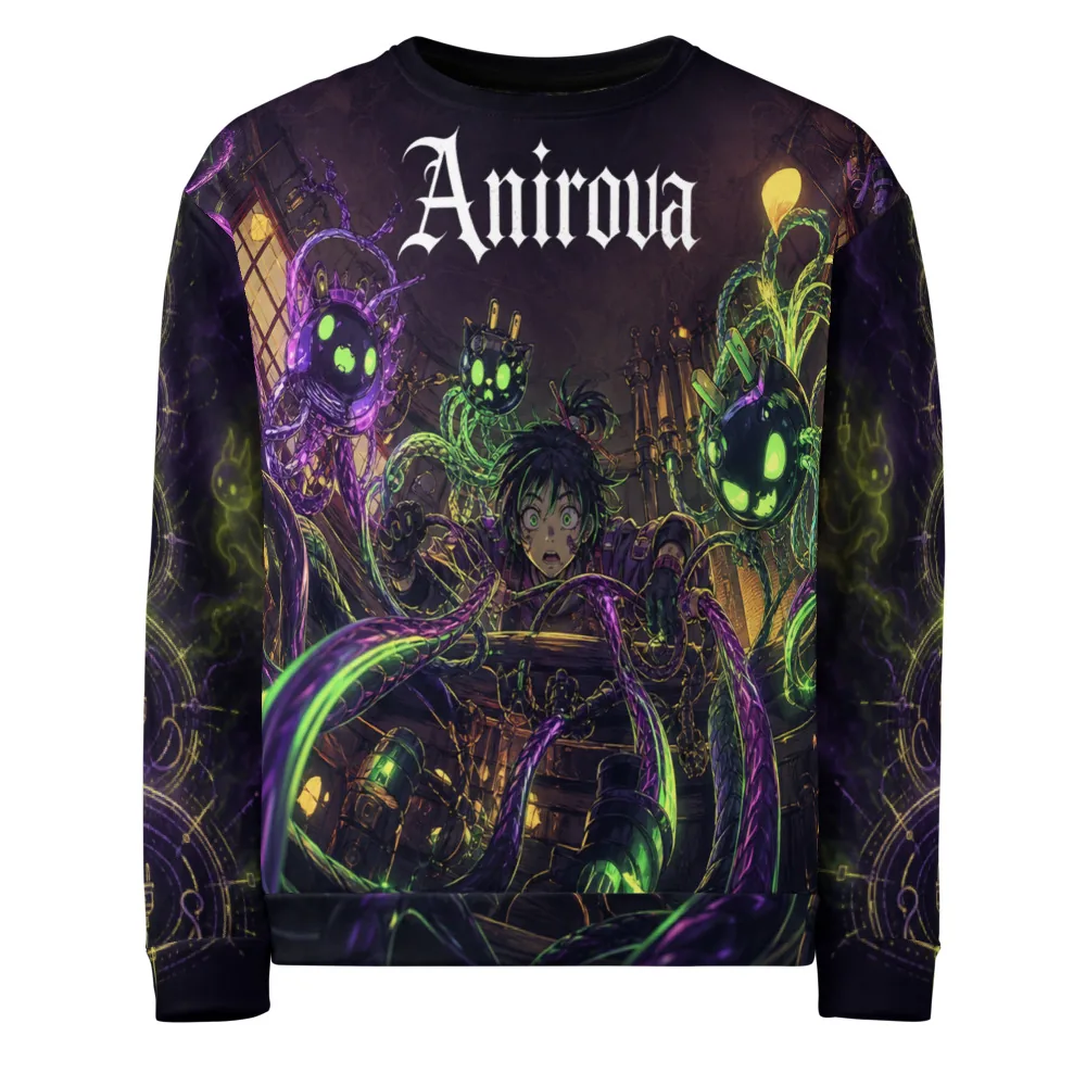 Anirova Summon Tech Support — Recycled All-Over Sweatshirt