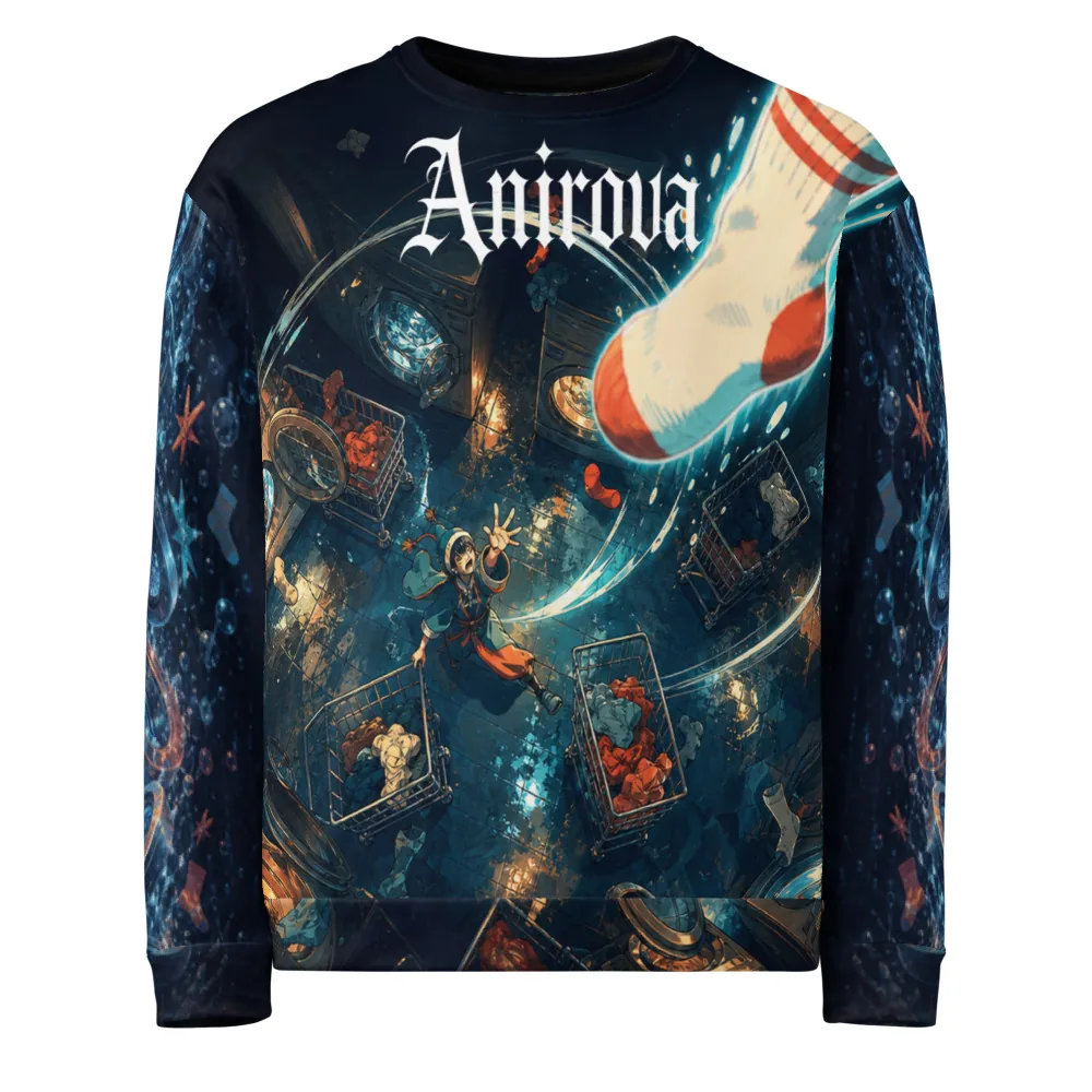 Anirova Laundry Kaiju Cycle — Recycled All-Over Sweatshirt
