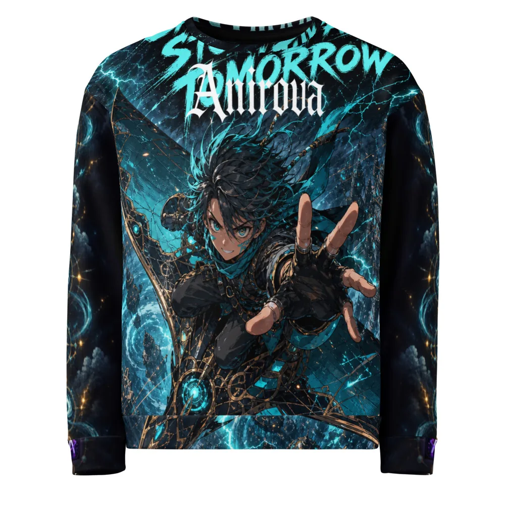 Anirova Stormbound Courier — Recycled All-Over Sweatshirt