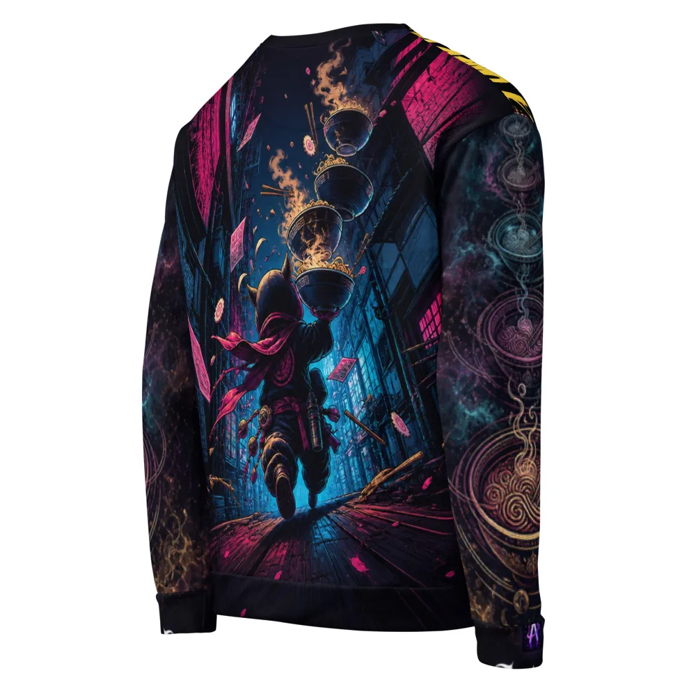Anirova Sidequest Ramen — Recycled All-Over Sweatshirt — Ansicht 4