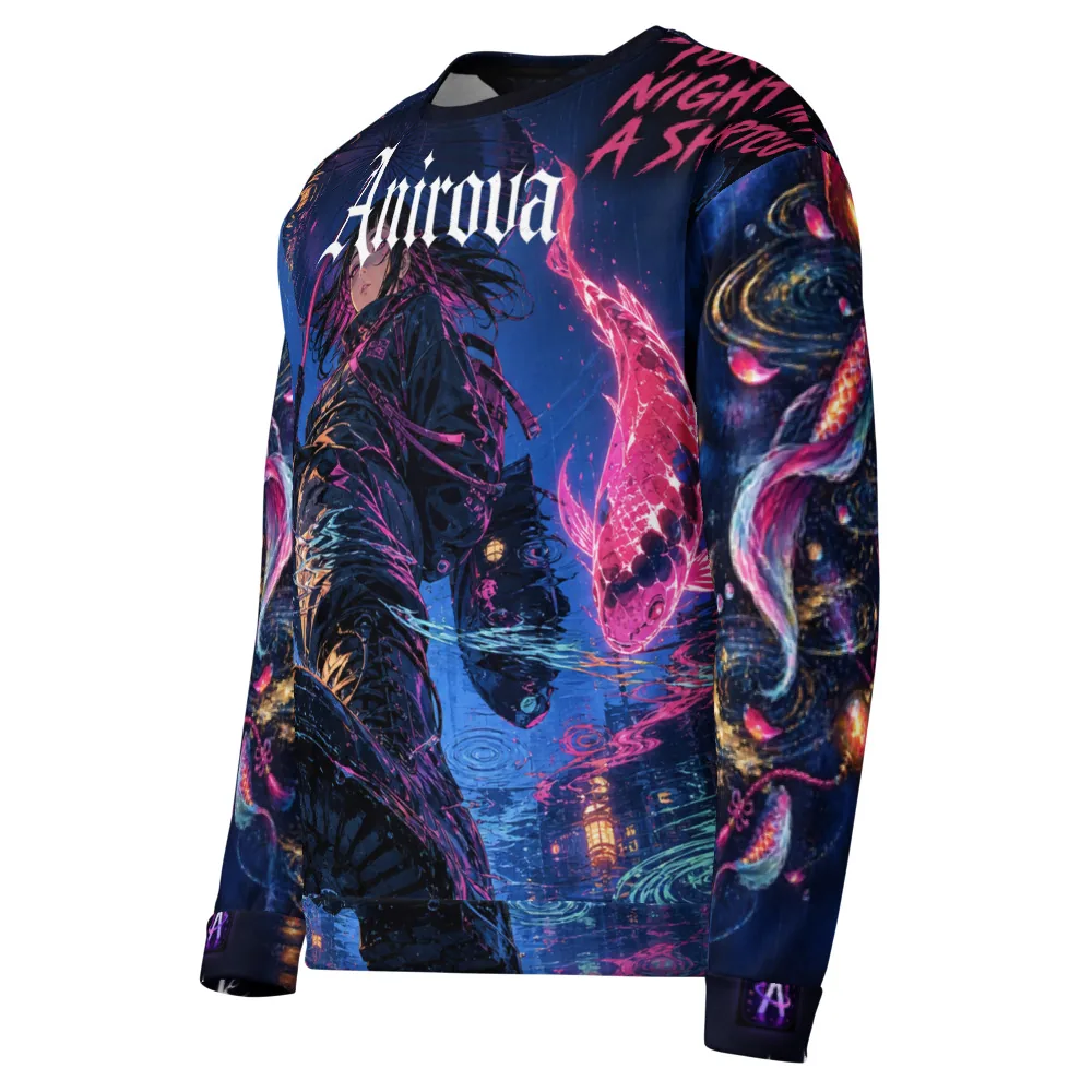 Anirova Koi Parallax — Recycled All-Over Sweatshirt — Ansicht 3