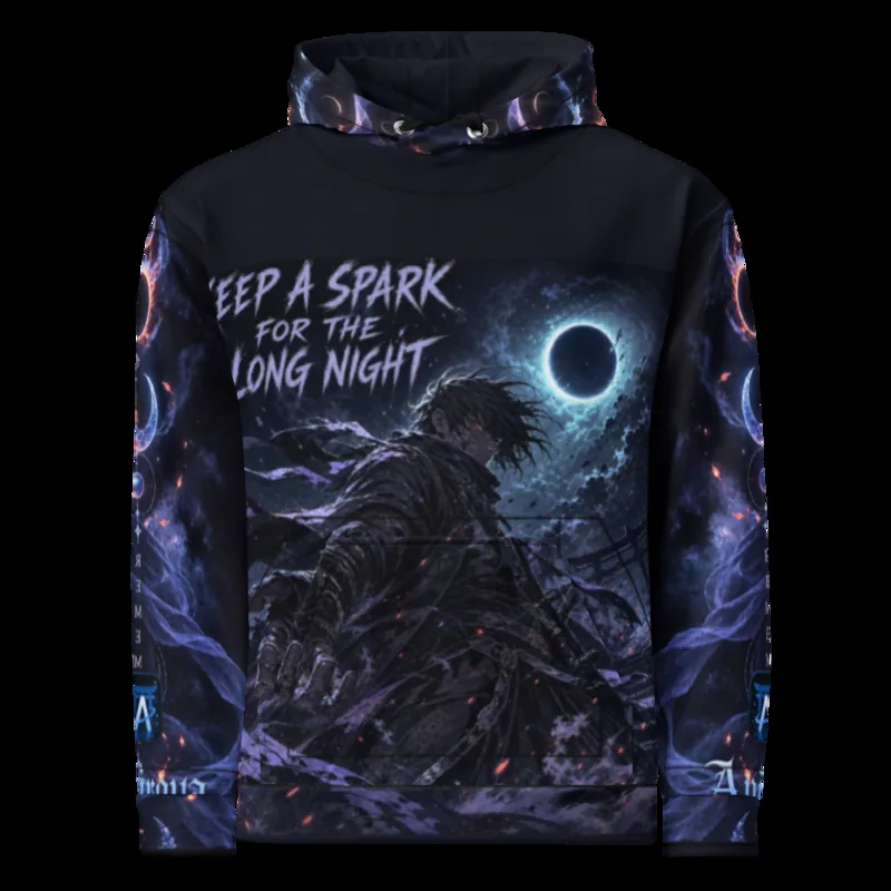 Anirova Moonlit Ronin — All-Over Print Hoodie