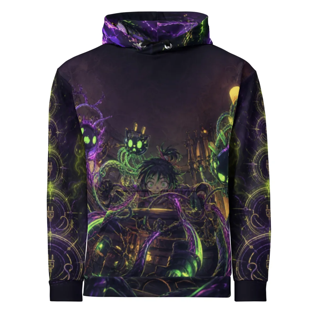 Anirova Summon Tech Support — All-Over Print Hoodie — Ansicht 1