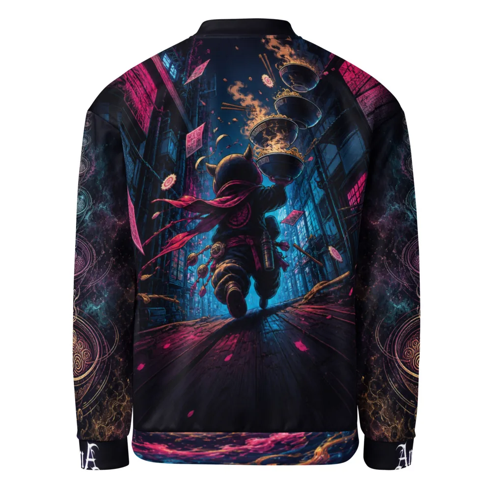 Anirova Sidequest Ramen — All-Over Bomber Jacket — Ansicht 3