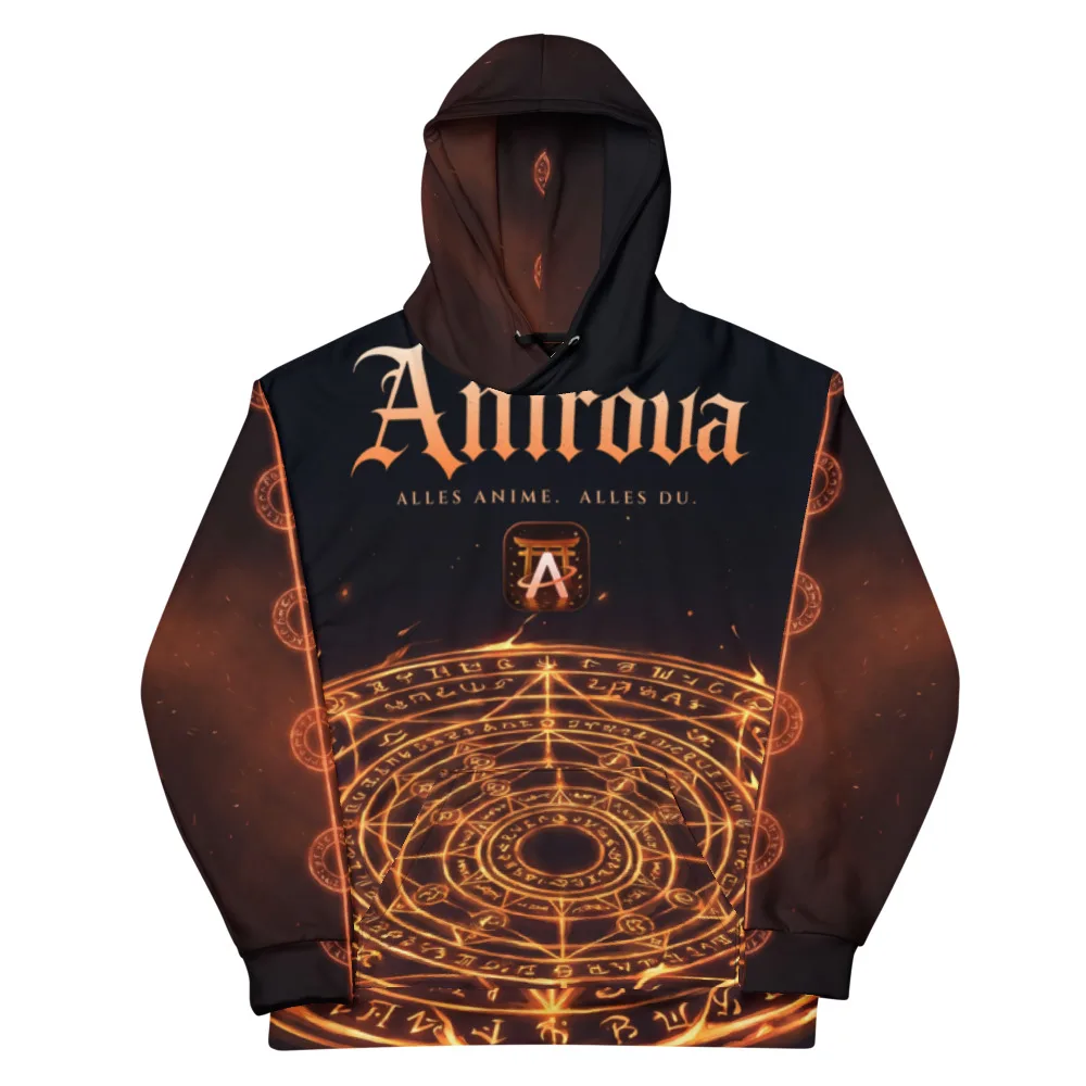 Anirova Feuer — All-Over Print Hoodie — Ansicht 1