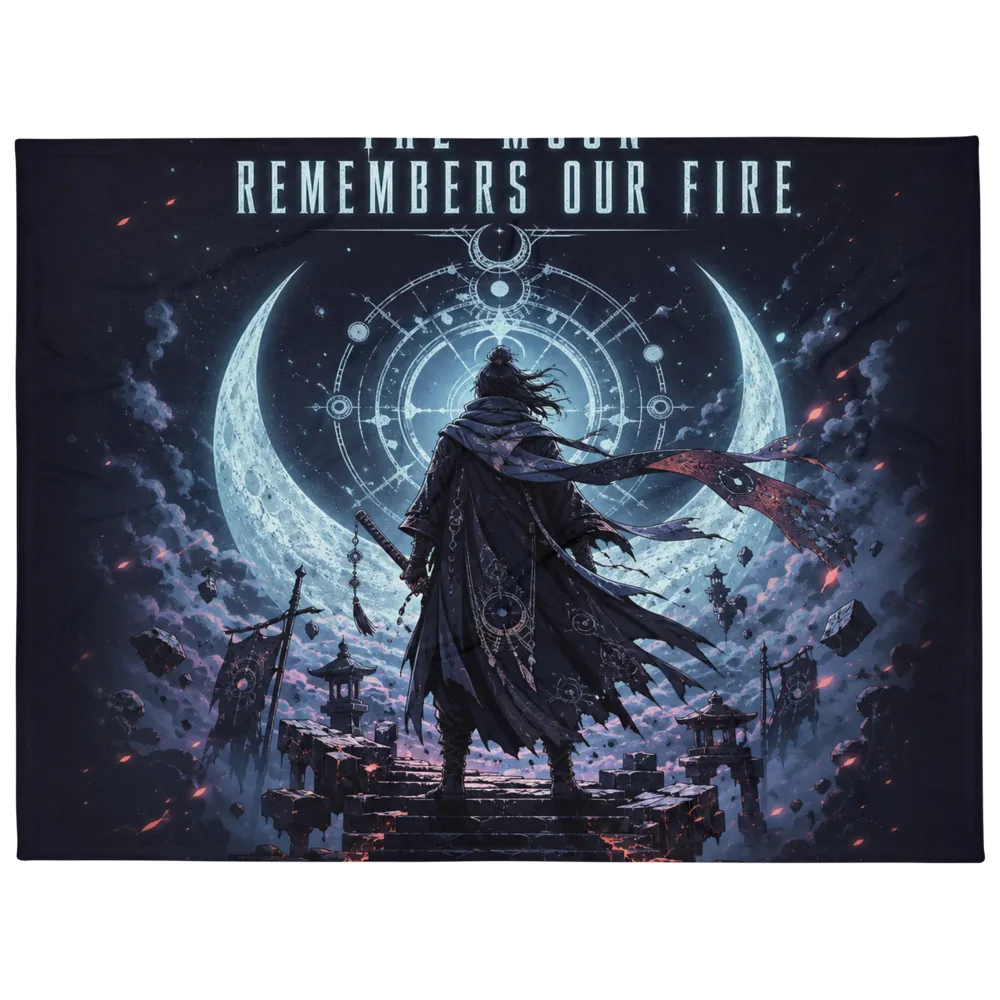Anirova Moonlit Ronin — Throw Blanket
