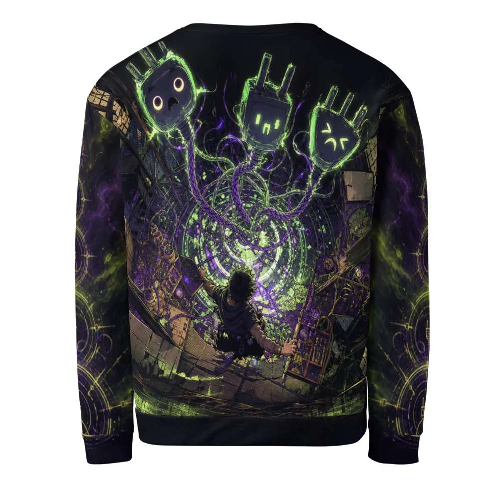 Anirova Summon Tech Support — Recycled All-Over Sweatshirt — Ansicht 2