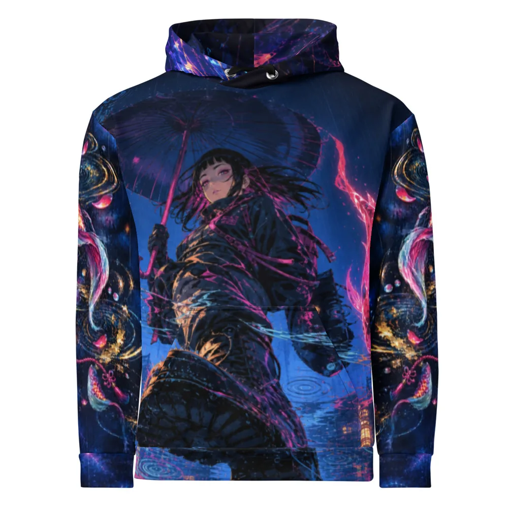 Anirova Koi Parallax — All-Over Print Hoodie — Ansicht 1