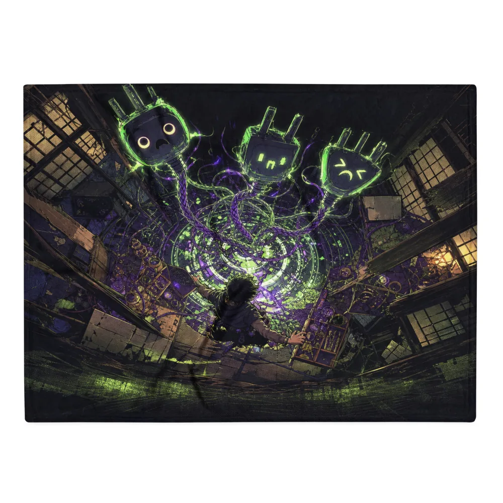 Anirova Summon Tech Support — Throw Blanket — Ansicht 2