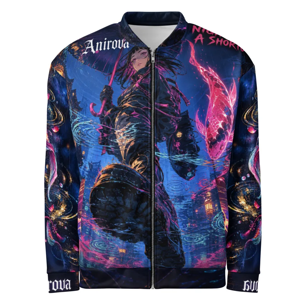 Anirova Koi Parallax — All-Over Bomber Jacket