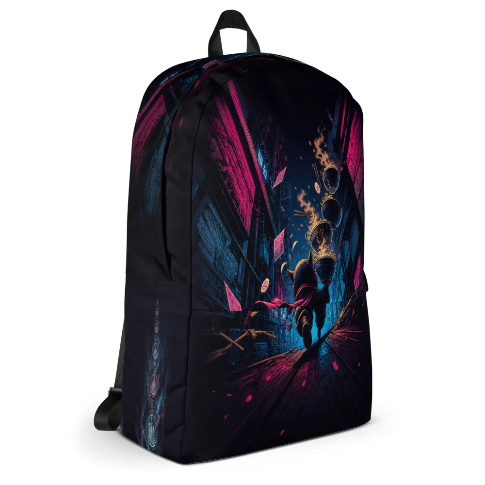 Anirova Sidequest Ramen — All-Over Backpack — Ansicht 3