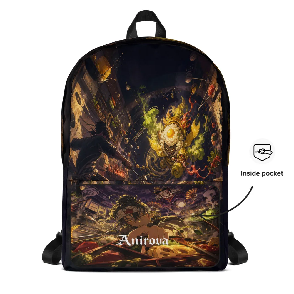 Anirova Midnight Bento Boss — All-Over Backpack — Ansicht 4