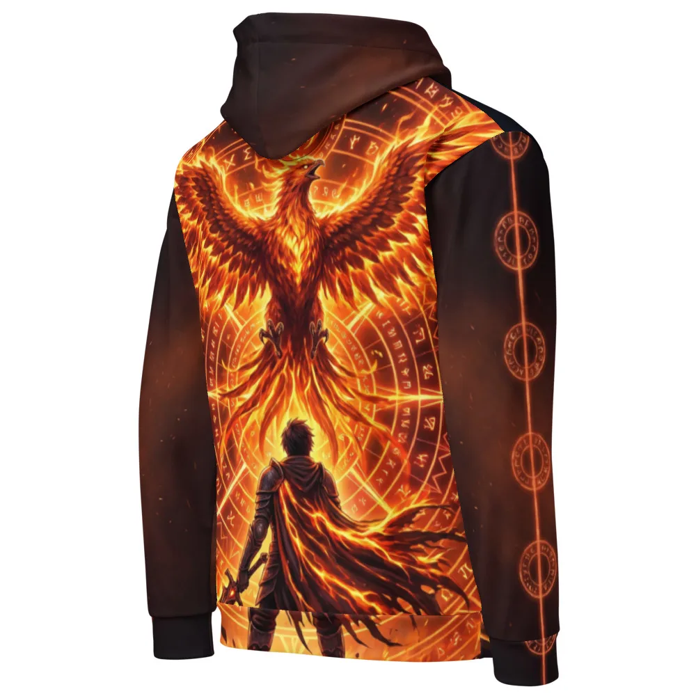 Anirova Feuer — All-Over Print Hoodie — Ansicht 3