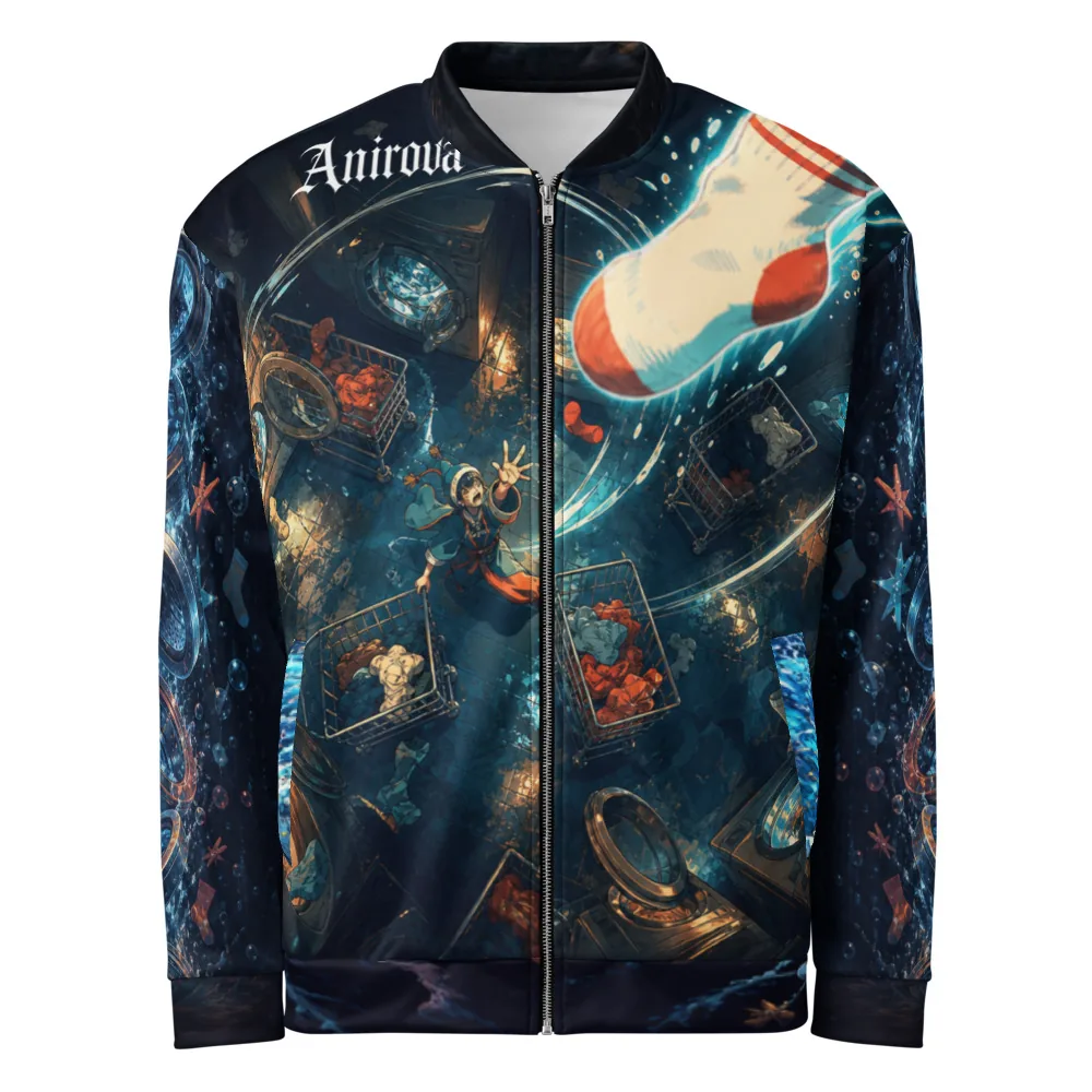 Anirova Laundry Kaiju Cycle — All-Over Bomber Jacket