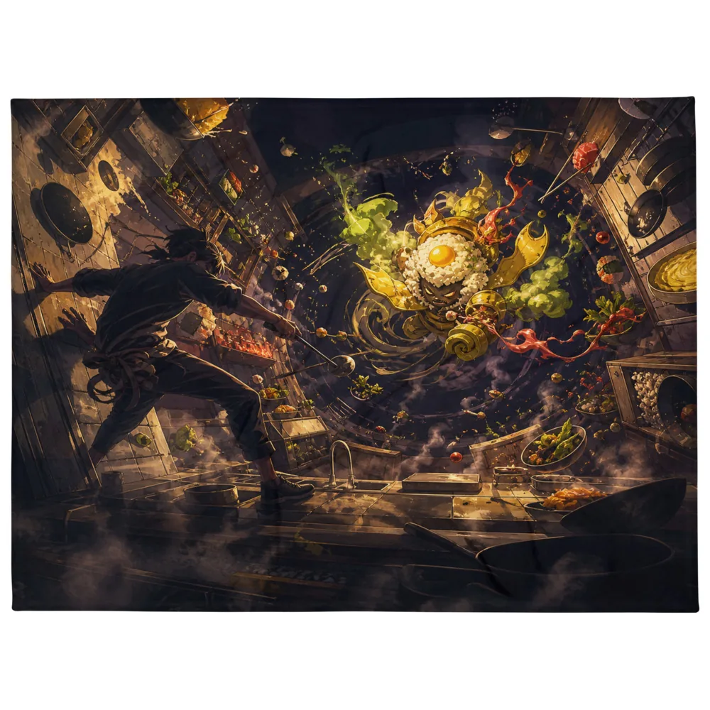 Anirova Midnight Bento Boss — Throw Blanket